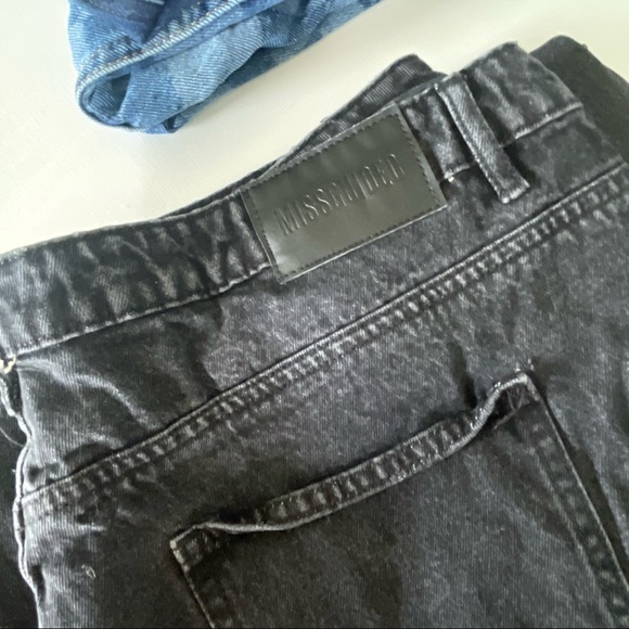 Missguided Distressed Ripped Denim Jeans Size 12 - Picture 2 of 5